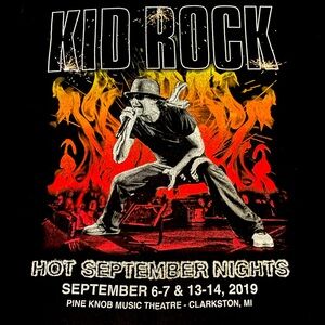Kid Rock Graphic Tee - Black with Red and Orange Design